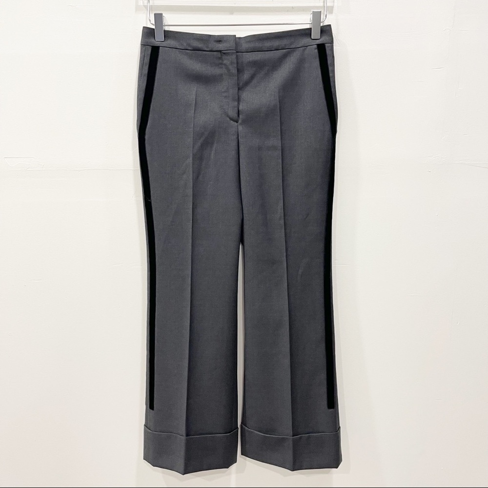 Gilmar Divisione Industria Spa Tuxedo Stripe Trouser Pants Size 40 Fleece Wool